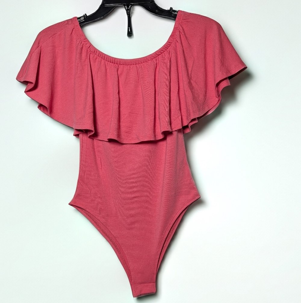🌸 Zenana Ruffle Off-Shoulder Bodysuit | Size Small | NEW 🌸